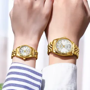 CHENXI Brand Top Luxury Ladies Golden Watch for Women Clock Female Women's Dress Rhinestone Quartz Waterproof Wristwatches