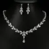 Emmaya Exquisite Jewelry Sets For Women Wedding Party Accessories Cubic Zircon Stud Earrings & Necklace Gift