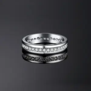 JewelryPalace Solid 925 Sterling Silver Wedding Engagement Ring for Woman AAAAA CZ Simulated Diamond Band Ring Luxury Jewelry