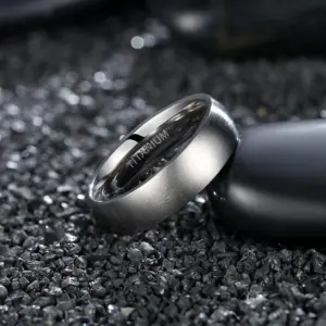 Tigrade 4/6/8mm Brushed Simple Silver/Black Color Titanium Ring Men Minimalist Wedding Band Engagement Rings Women Male Jewelry
