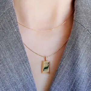 Fine Soild 18K Gold Filled Pendant Charm Wedding Pendants Necklace For Women Bridal Party Choker Jewelry
