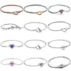 Original 925 Silver Moments Bracelets Rose Gold Golden Love Heart Clasp Bead Charm Bracelet For Women DIY Jewelry Gifts