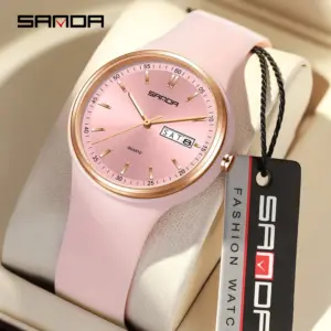 2025 Fashion SANDA Top Brand 6213 Female Student Casual Simple Women's Dual Calendar Elegant Female Student Quartz Wrist Watches