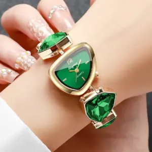 Elegant Rhinestone Bracelet Strap Women Watches Fashion Irregular Dial Ladies Quartz Wristwatch Reloj Mujer (Without Box)
