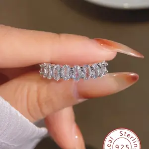 925 Sterling Silver Original Zircon Oval Fashion Ring for Women Gift Engagement Wedding Luxury High Quality Fine Jewelry