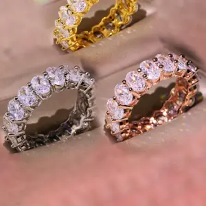 925 Sterling Silver Original Zircon Oval Fashion Ring for Women Gift Engagement Wedding Luxury High Quality Fine Jewelry