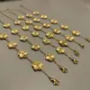 Botanical Plum Blossom Stainless Steel Five-Leaf Flower Adjustable Bracelet Simple For Woman Girls Wedding Party Jewelry Clover