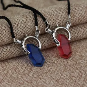 DMC Devil Maycry Pendant Necklace Devil Hunter Dante Perfect Amulet Red Crystal Necklaces for Women Men Choker Jewelry
