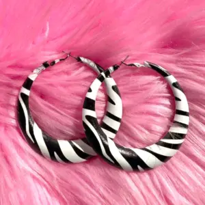 Y2K Jewelry Zebra Striped Geometric Earrings for Women Fashion Cool Punk Sexy Earrings Charm Vintage Accessories Gothic Earrings