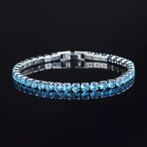 4mm Micro-inlaid Zircon Tennis Bracelet for Women 2025 New Men Bracelet Homme Jewelry Accessories Wholesale