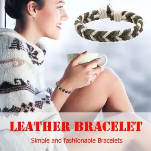 DIY Handmade Braided Rope Bracelet Colorful Ethnic Weave Bangles Jewelry Gift