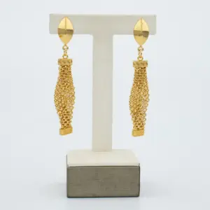 Fashion Women Jewelry Twist Design Choker Necklace Earrings and Bracelet Ring Gold Color Weddings Jewellery for Dubai African