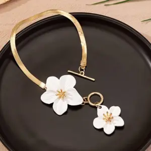 Elegant Chic Flower Pendant Anklet for Women Vacation & Daily Wear Summer Boho Foot Chain Party Jewelry Gifts