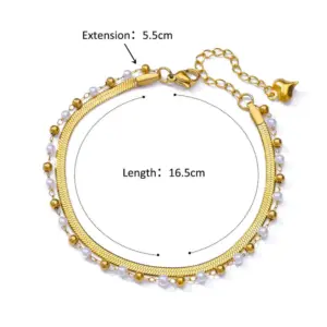 Stainless Steel Imitation Pearl Anklets for Women Gold Color Chain Ankle Bracelet Anklet Summer Beach Jewelry Accessories Gift