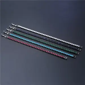 4mm Micro-inlaid Zircon Tennis Bracelet for Women 2025 New Men Bracelet Homme Jewelry Accessories Wholesale