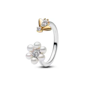 Luxury Original 925 Sterling Silver Heart-shaped Bow Flower Ring fit Women's High-end Jewelry Parties Valentine's Day Gifts