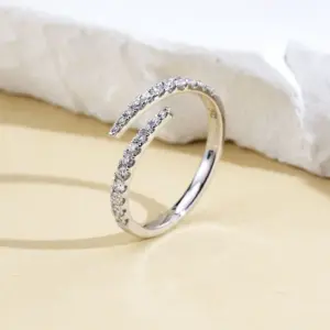 Lab Grown Diamond Rings Platinum PT950 Diamonds Ring For Woman Girls In Stock MSR-1838