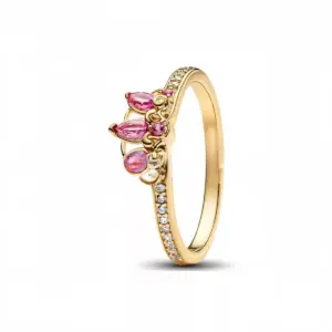 Best selling 925% pure silver temperament Minnie heart shaped princess crown ring for ladies DIY fine jewelry exquisite gift