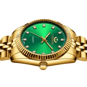 CHENXI Brand Top Luxury Ladies Golden Watch for Women Clock Female Women's Dress Rhinestone Quartz Waterproof Wristwatches