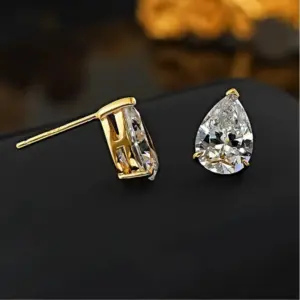 925 Sterling Silver 3ct Waterdrop Pear-Shaped Lab Diamond Earring Luxury jewelry for Woman Attending Events Dating Anniversary