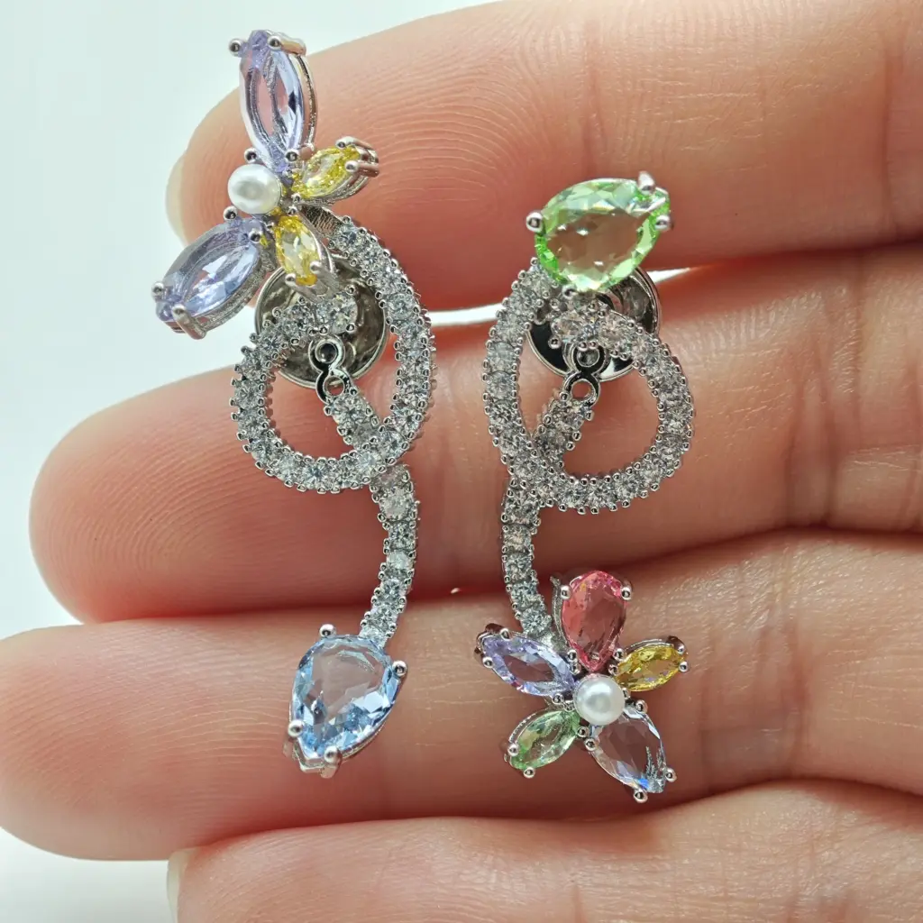 Women's New 2026 Anniversary Jewelry Set Gift: Enchanting Purple Dragonfly Crystal High Quality Necklace, Ring, Earrings