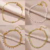 Stainless Steel Imitation Pearl Anklets for Women Gold Color Chain Ankle Bracelet Anklet Summer Beach Jewelry Accessories Gift