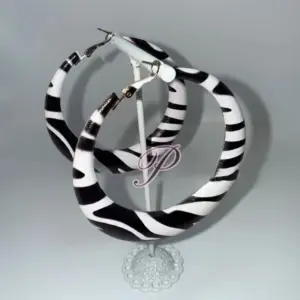 Y2K Jewelry Zebra Striped Geometric Earrings for Women Fashion Cool Punk Sexy Earrings Charm Vintage Accessories Gothic Earrings
