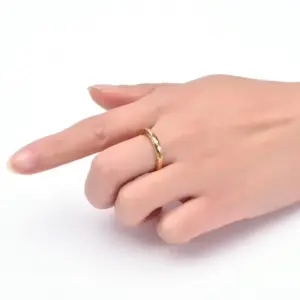 3mm Thin Stainless Steel Faceted Spinner Ring Wedding Band for Women Girl Size 5-12