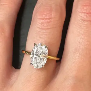 925 Sterling Silver Luxury 1-8CT Zircon Gorgeous Oval Stone Ring For Women Engagement Wedding Luxury High Quality Fine Jewelry