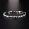 Luxury HiphopLuxury Hiphop Iced Out 4mm Cubic Zirconia Crystal Tennis Bracelets For Women Men Gold Color Silver Color Bracelet Chain Jewelry