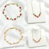 Trendy Charm Crystal Leaf Vine Flower Rhinestone Bracelet Necklace Jewelry Sets Luxury for Women Girl Party Wedding Jewelry Gift