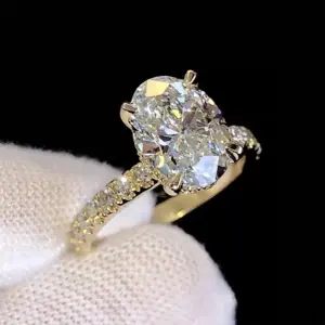 DJMAX 1-3Carat Oval/Radiant Cut D Color Moissanite Ring for Woman Original 925 Sterling Silver Engagement Wedding Ring 2025
