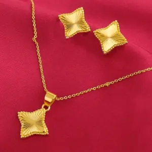 Retro Waterproof Ocean Star Pendant Necklace & Earrings Set for Women, High-Quality Summer Jewelry Gift