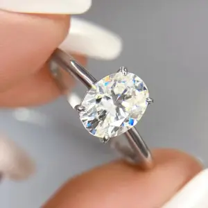 DJMAX 1-3Carat Oval/Radiant Cut D Color Moissanite Ring for Woman Original 925 Sterling Silver Engagement Wedding Ring 2025