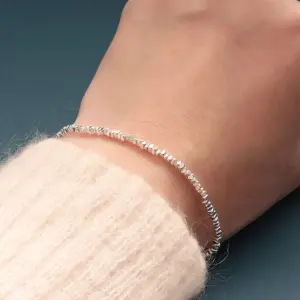 925 Sterling Silver Irregular Chain Cool Bracelets Small Pieces Of Silver For Women Vintage Luxury Jewellery Accessories