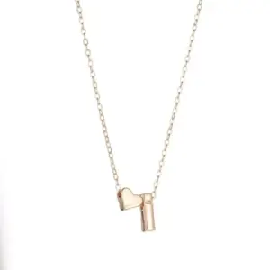 New Fashion Tiny Heart Dainty Initial Necklace Gold Silver Color Letter Name Choker Necklace for Women Pendant Jewelry Gifts
