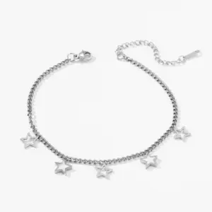 Stainless Steel Star Anklet for Women Minimalist Hollow Star Foot Jewelry Beach Accessory Gift