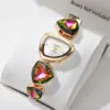 Elegant Rhinestone Bracelet Strap Women Watches Fashion Irregular Dial Ladies Quartz Wristwatch Reloj Mujer (Without Box)