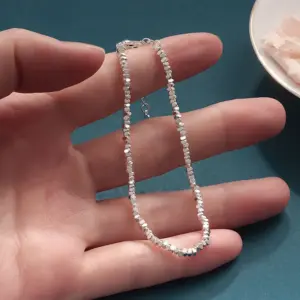 925 Sterling Silver Irregular Chain Cool Bracelets Small Pieces Of Silver For Women Vintage Luxury Jewellery Accessories