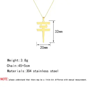 Fashion Women's Tokyo Hotel Necklace Stainless Steel Pendant Bill Kolitz Logo Jewelry Neckchain Wholesale