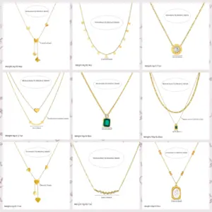 DIEYURO 316L Stainless Steel Simple versatile Zircon Geometry Flowers Bowknot Series Pendant Necklace Lady Classic Charm Jewelry