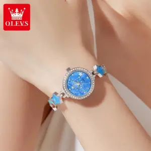 OLEVS 5665 Watches Woman 30M Waterproof Quartz Watch Stainless Steel Bracelet Luxury Ladies Hand Clock New Reloj Mujer
