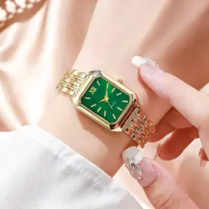 Elegant Rectangle Women Watches Fashion Analog Quartz Wristwatches Reloj Mujer Girls Clock Gift（Without Box）