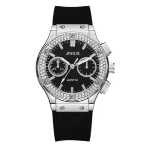 Fashion 2025 Rubber Women Watches Luxurious Brand Casual Diamond Female Quartz Wristwatches Simple Sport Clock Relogio Feminino