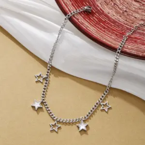 Stainless Steel Star Anklet for Women Minimalist Hollow Star Foot Jewelry Beach Accessory Gift