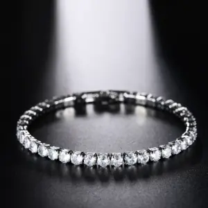 4mm Micro-inlaid Zircon Tennis Bracelet for Women 2025 New Men Bracelet Homme Jewelry Accessories Wholesale