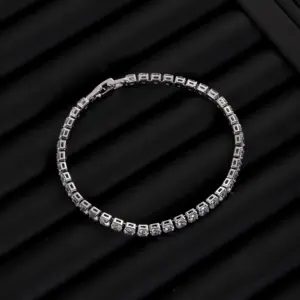 Luxury HiphopLuxury Hiphop Iced Out 4mm Cubic Zirconia Crystal Tennis Bracelets For Women Men Gold Color Silver Color Bracelet Chain Jewelry