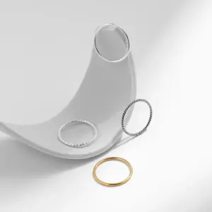MODIAN 925 Sterling Silver Simple Fashion Stackable Ring Classic Wave Geometric Exquisite Finger Rings For Women Party Jewelry