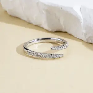 Lab Grown Diamond Rings Platinum PT950 Diamonds Ring For Woman Girls In Stock MSR-1838