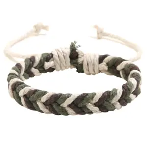 DIY Handmade Braided Rope Bracelet Colorful Ethnic Weave Bangles Jewelry Gift